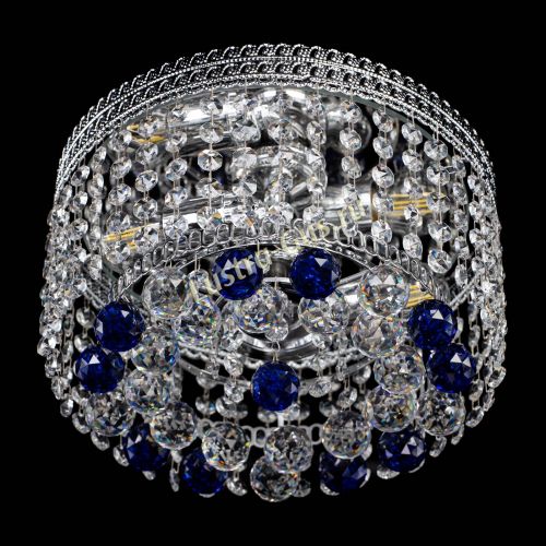 Люстра Флоренция шар №2 синяя в Самаре Гусь Хрустальный