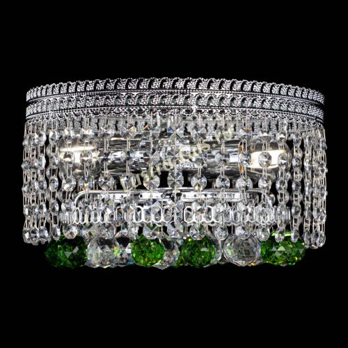 Люстра Флоренция шар №2 зеленая в Самаре Гусь Хрустальный