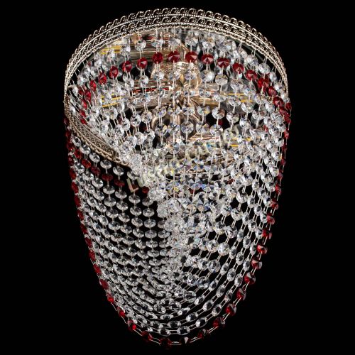 Люстра Флоренция Водоворот красная в Самаре Гусь Хрустальный