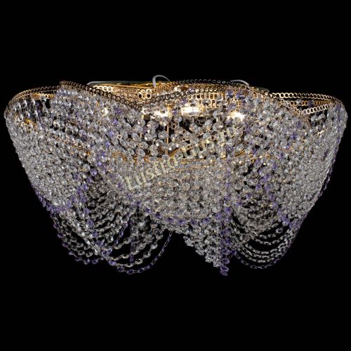 Люстра Галактика №4 фиолетовая в Самаре Гусь Хрустальный