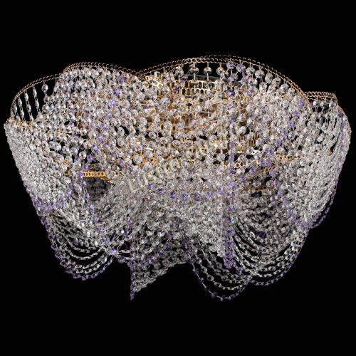 Люстра Галактика №4 фиолетовая в Самаре Гусь Хрустальный