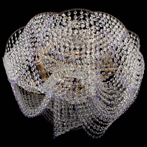 Люстра Галактика №4 фиолетовая в Самаре Гусь Хрустальный