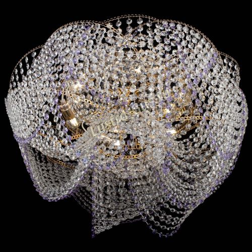 Люстра Галактика №4 фиолетовая в Самаре Гусь Хрустальный