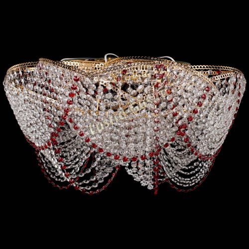 Люстра Галактика №4 красная в Самаре Гусь Хрустальный