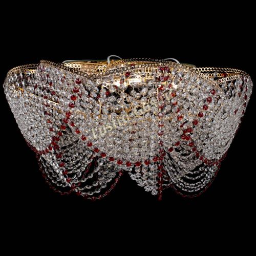 Люстра Галактика №4 красная в Самаре Гусь Хрустальный