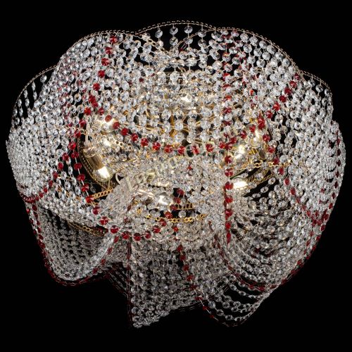 Люстра Галактика №4 красная в Самаре Гусь Хрустальный