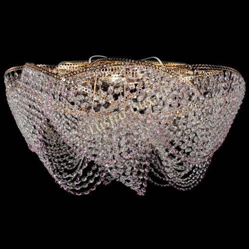 Люстра Галактика №4 розовая в Самаре Гусь Хрустальный