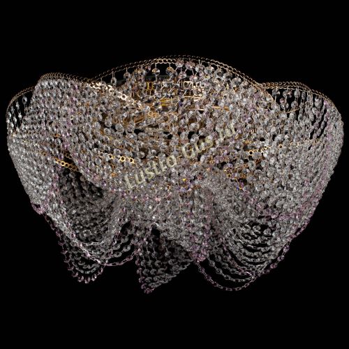 Люстра Галактика №4 розовая в Самаре Гусь Хрустальный