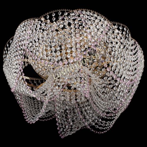 Люстра Галактика №4 розовая в Самаре Гусь Хрустальный