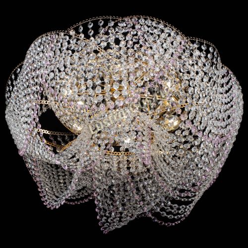 Люстра Галактика №4 розовая в Самаре Гусь Хрустальный