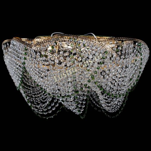 Люстра Галактика №4 зеленая в Самаре Гусь Хрустальный