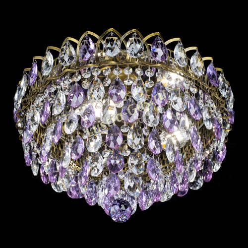 Люстра Грация №1 под бронзу фиолетовая в Самаре Гусь Хрустальный