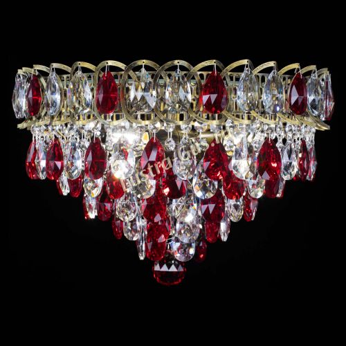 Люстра Грация №1 под бронзу красная в Самаре Гусь Хрустальный