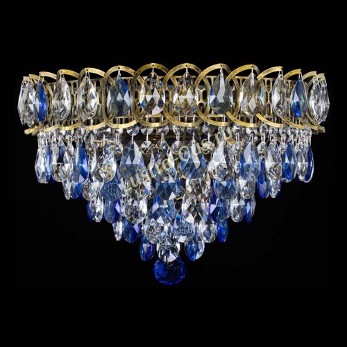 Люстра Грация №1 под бронзу синяя в Самаре Гусь Хрустальный