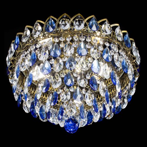 Люстра Грация №1 под бронзу синяя в Самаре Гусь Хрустальный