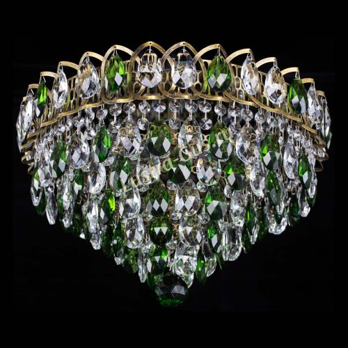 Люстра Грация №1 под бронзу зеленая в Самаре Гусь Хрустальный