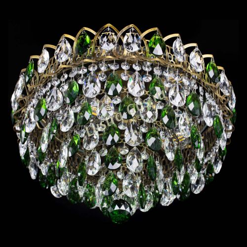 Люстра Грация №1 под бронзу зеленая в Самаре Гусь Хрустальный