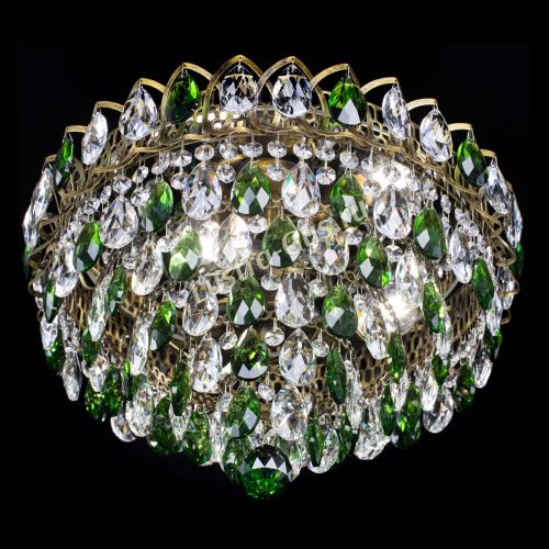 Люстра Грация №1 под бронзу зеленая в Самаре Гусь Хрустальный