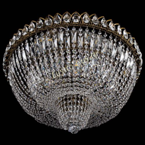 Люстра Хрустальный Каскад №2 журавлик под бронзу в Самаре Гусь Хрустальный