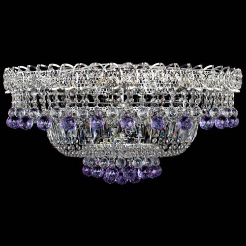 Люстра Хрустальный каскад №3 Шар фиолетовая в Самаре Гусь Хрустальный