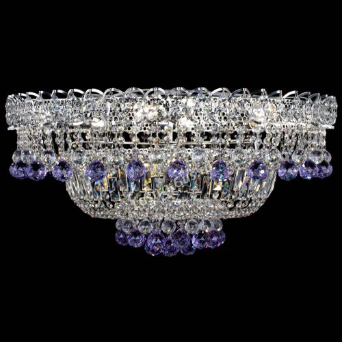 Люстра Хрустальный каскад №3 Шар фиолетовая в Самаре Гусь Хрустальный