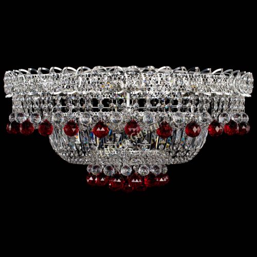 Люстра Хрустальный каскад №3 Шар красная в Самаре Люстра Хрустальный каскад №3 Шар красная в Самаре
