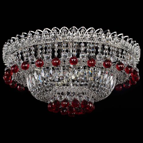 Люстра Хрустальный каскад №3 Шар красная в Самаре Гусь Хрустальный