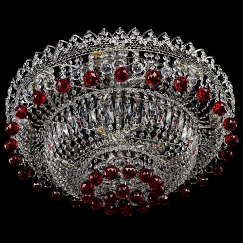 Люстра Хрустальный каскад №3 Шар красная в Самаре Гусь Хрустальный