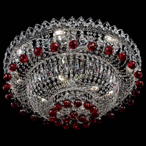 Люстра Хрустальный каскад №3 Шар красная в Самаре Гусь Хрустальный