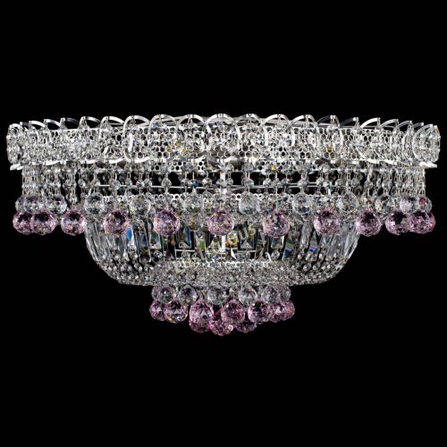 Люстра Хрустальный каскад №3 Шар розовая в Самаре Люстра Хрустальный каскад №3 Шар розовая в Самаре