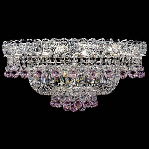 Люстра Хрустальный каскад №3 Шар розовая в Самаре Гусь Хрустальный