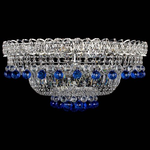 Люстра Хрустальный каскад №3 Шар синяя в Самаре Гусь Хрустальный