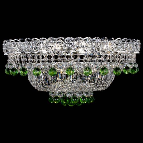 Люстра Хрустальный каскад №3 Шар зеленая в Самаре Гусь Хрустальный