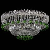 Люстра Хрустальный каскад №3 Шар зеленая в Самаре
