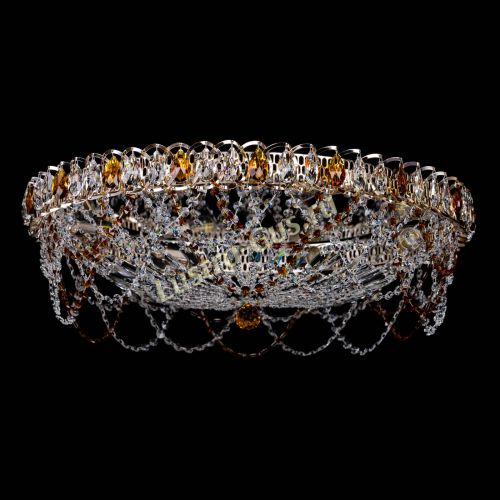 Люстра Каскад Ажур 700 мм чайный в Самаре Гусь Хрустальный