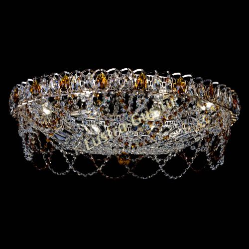 Люстра Каскад Ажур 700 мм чайный в Самаре Гусь Хрустальный