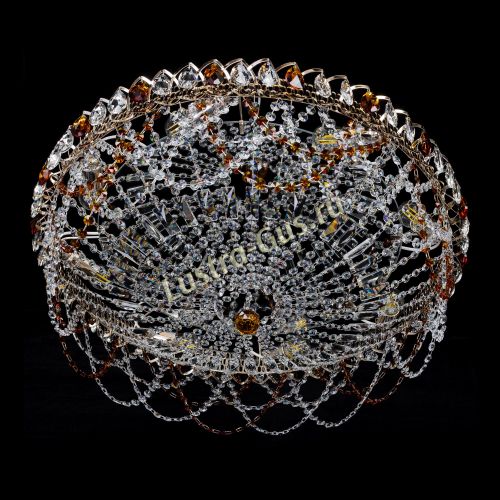 Люстра Каскад Ажур 700 мм чайный в Самаре Гусь Хрустальный