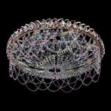 Люстра Каскад Ажур 700 мм розовый в Самаре Люстра Каскад Ажур 700 мм розовый в Самаре