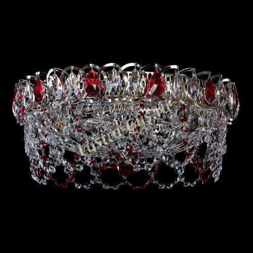 Люстра Хрустальный Каскад Ажур красный в Самаре Гусь Хрустальный