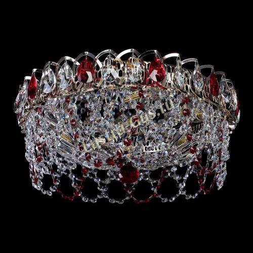 Люстра Хрустальный Каскад Ажур красный в Самаре Гусь Хрустальный
