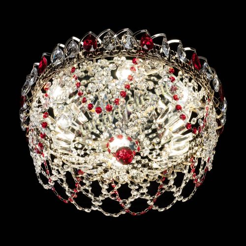 Люстра Хрустальный Каскад Ажур красный в Самаре Гусь Хрустальный
