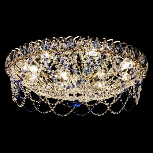 Люстра Каскад Ажур 700 мм синий в Самаре Гусь Хрустальный