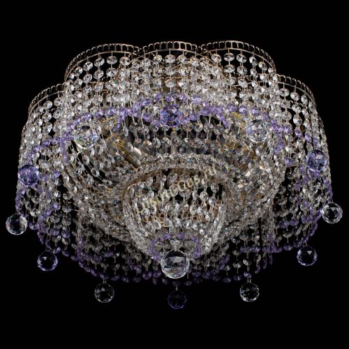 Люстра Камелия №4 фиолетовая в Самаре Гусь Хрустальный