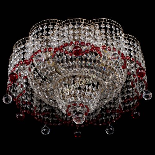 Люстра Камелия №4 красная в Самаре Гусь Хрустальный