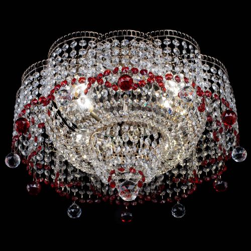 Люстра Камелия №4 красная в Самаре Гусь Хрустальный
