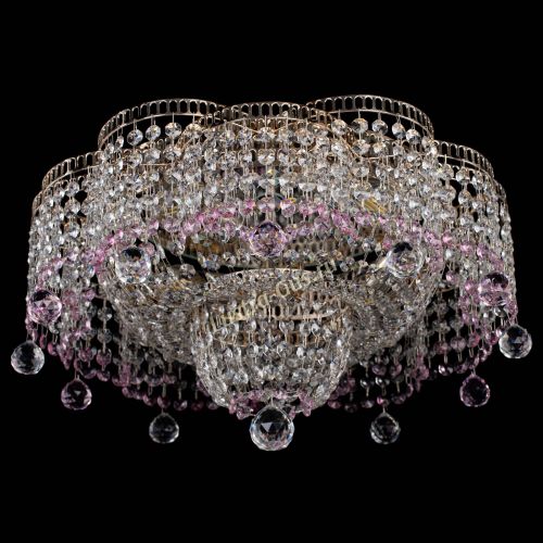 Люстра Камелия №4 розовая в Самаре Гусь Хрустальный