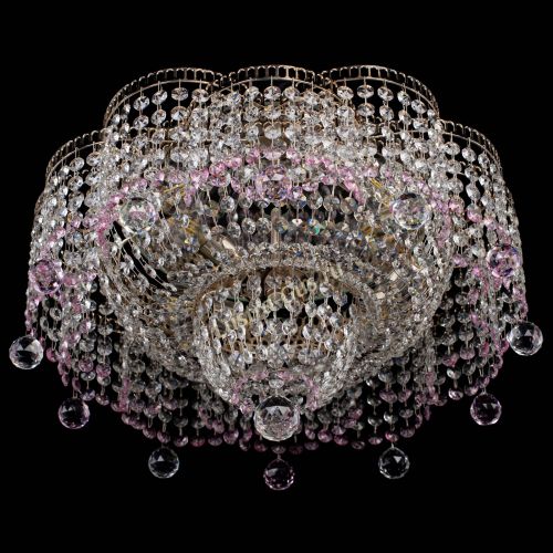 Люстра Камелия №4 розовая в Самаре Гусь Хрустальный
