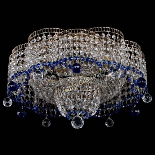 Люстра Камелия №4 синяя в Самаре Гусь Хрустальный