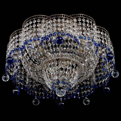 Люстра Камелия №4 синяя в Самаре Гусь Хрустальный