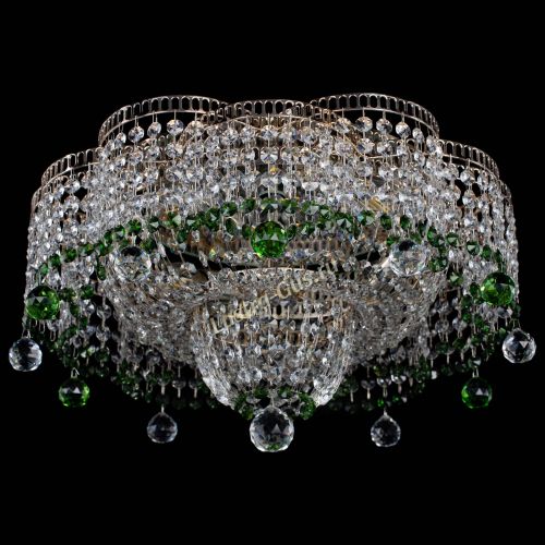 Люстра Камелия №4 зеленая в Самаре Гусь Хрустальный